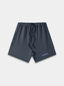 The Tonal Heavyweight Sweatshorts in Midnight Navy with tone-on-tone Monaco Social Club chest print — Monaco Social Club streetwear