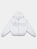 Monaco Dept. Heavyweight Full-Zip Hoodie in heather gray — Monaco Social Club streetwear