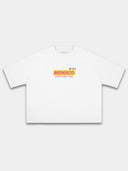 Monaco Trackside white heavyweight boxy tee, front view with racing box logo and No. 01.