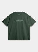 The Tonal Heavyweight Tee in Forest Green with tone-on-tone Monaco Social Club chest print — Monaco Social Club streetwear